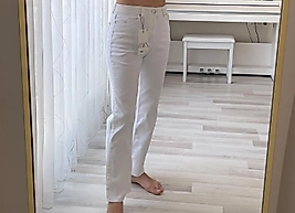 ZARA TAM KALIP BEYAZ JEAN