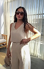 Brekkie Taş Keten Takım