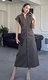 ZARA Kahverengi elbise