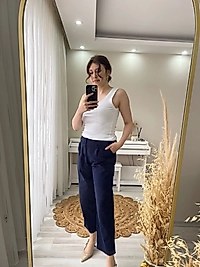 Gabardin Lacivert Pantolon